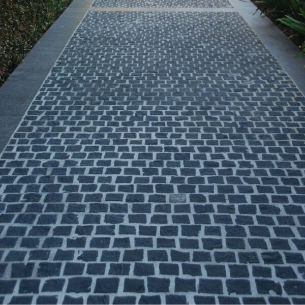 black cobbles melbourne cobblestones driveway tiles