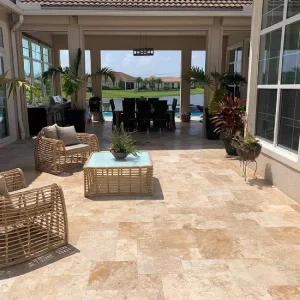 noce travertine french pattern tiles