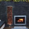 Sydney black wall tiles stack stone walls
