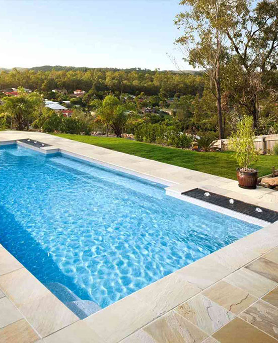 Sand stone pool coping tiles in Adelaide