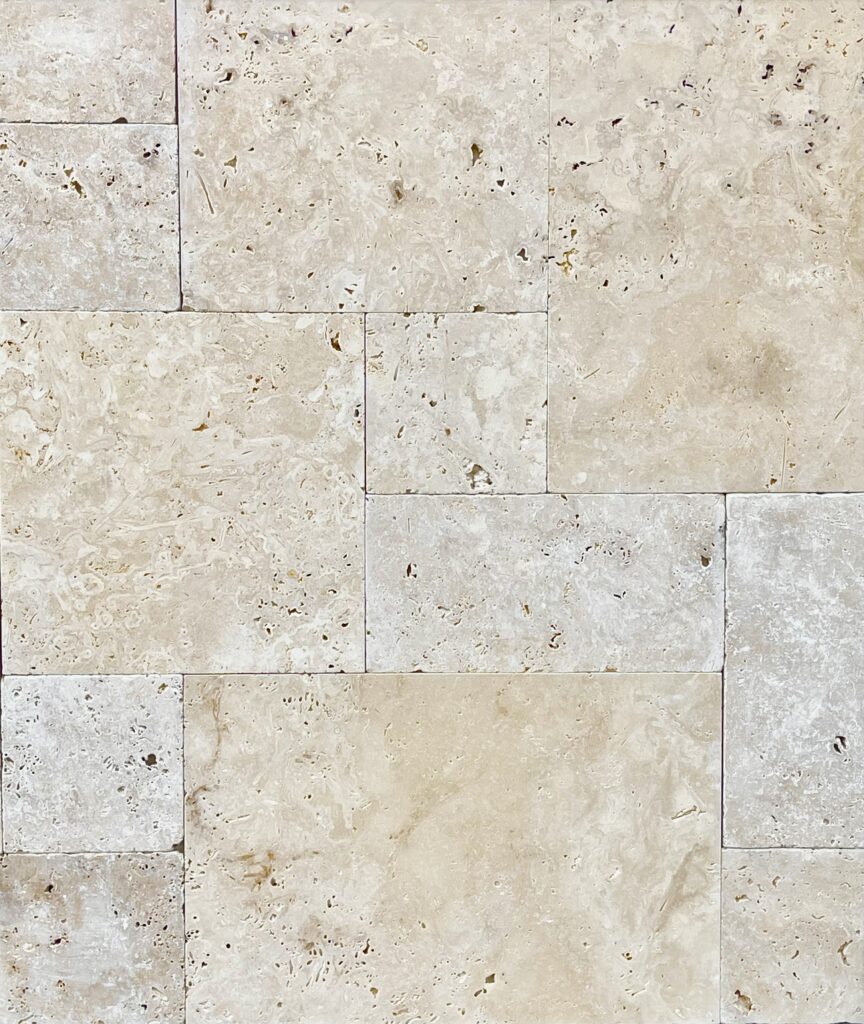 travertine french pattern tiles