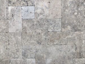 Silver Travertine French Pattern