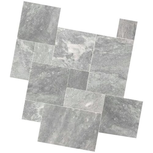 Limestone french pattern pavers pearl grey