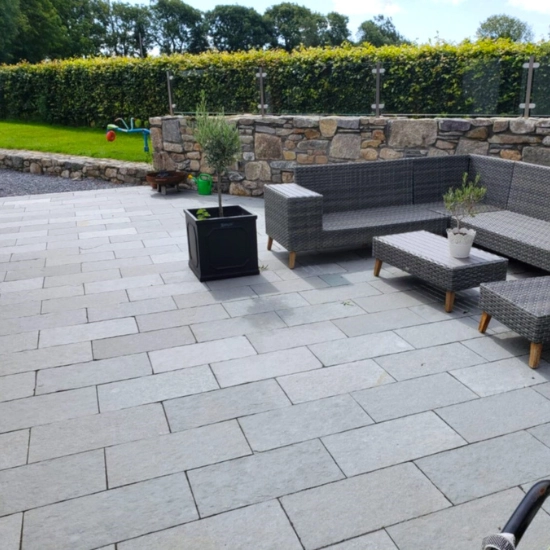 grey limestone pavers