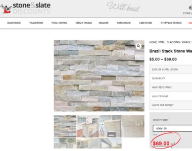 Stone cladding wall tiles