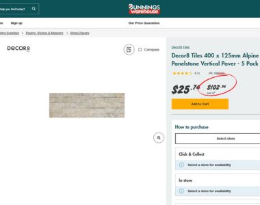 bunnings stone wall cladding