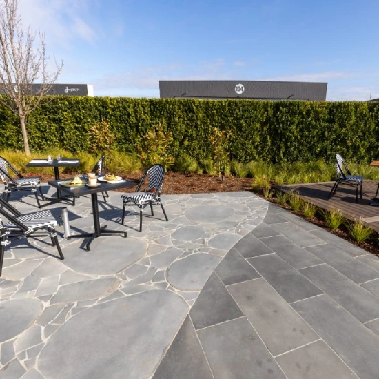 bluestone pavers & matching crazy paving