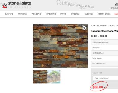 Stone cladding wall tiles