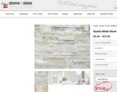 Stone cladding wall tiles